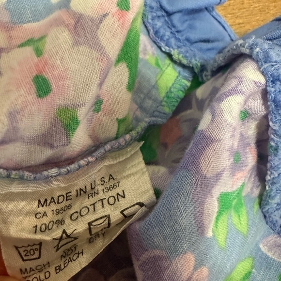 Vintage Floral Lilac Girls Dress 100% Cotton 4T - Picture 8 of 8